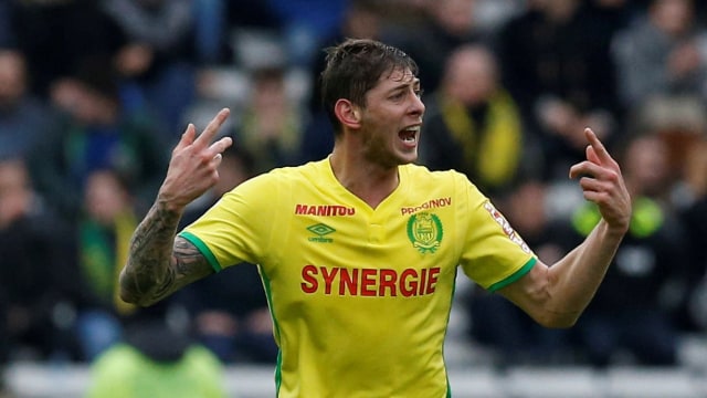 Penyerang anyar Cardiff City, Emiliano Sala, ketika masih merumput di Nantes. (Foto: REUTERS/Stephane Mahe)