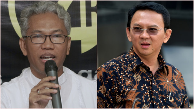 Buni Yani dan Basuki Tjahaja Purnama. (Foto: Fanny Kusumawardhani/kumparan & AFP/Adek Berry)