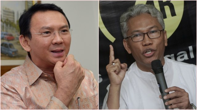 Basuki Tjahaja Purnama dan Buni Yani. (Foto: AFP/Adek Berry & Fanny Kusumawardhani/kumparan)