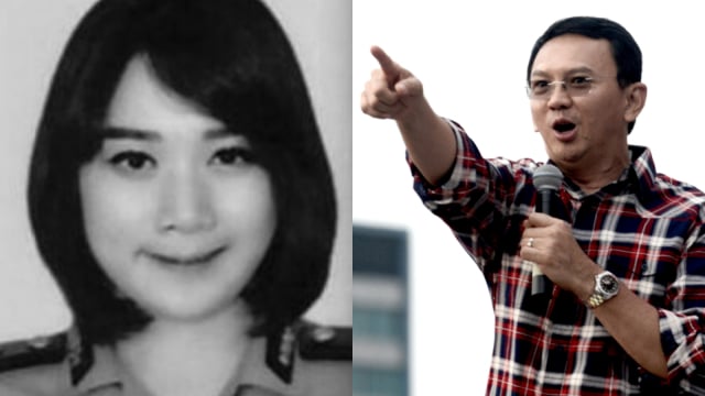 Bripda Puput Nastiti Devi dan Basuki Tjahaja Purnama Ahok. (Foto: Dok. Istimewa, AFP/GOH CHAI HIN)