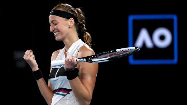 Petra Kvitova capai final Australia Terbuka 2019. (Foto: KIM KYUNG-HOON/REUTERS)