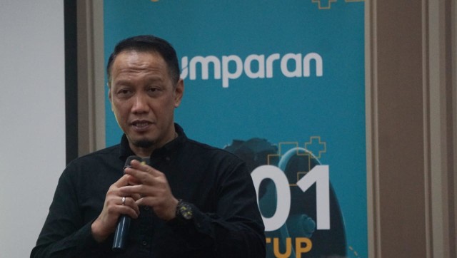 Ipang Wahid memberikan materi General Video di Onboarding 1001 Start Up Media Online batch 2 (Foto: kumparan/Fanny Kusumawardhani)
