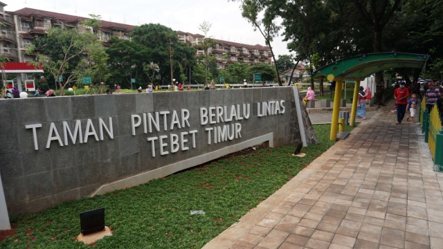 Suasana Taman Pintar Berlalu Lintas, Tebet Timur, Jakarta. (Foto: Helmi Afandi/kumparan)