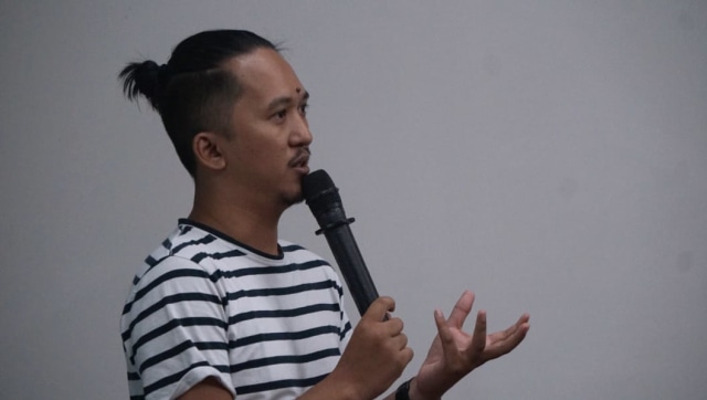 Putu Aditya (@commaditya), Travel Blogger, saat menjadi pembicara di Onboarding kumparan 1001 Media Online di Hotel Puri Denpasar, Jumat (25/1). (Foto: kumparan)