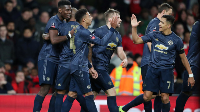 Selebrasi pemain Manchester United. (Foto: REUTERS/Hannah McKay)