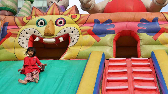Wahana Rumah Balon Hiburan anak (Foto: Helmi Afandi/kumparan)