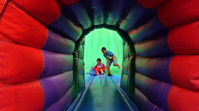 Wahana Rumah Balon Hiburan anak (Foto: Helmi Afandi/kumparan)