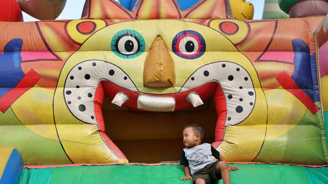 Wahana Rumah Balon Hiburan anak (Foto: Helmi Afandi/kumparan)