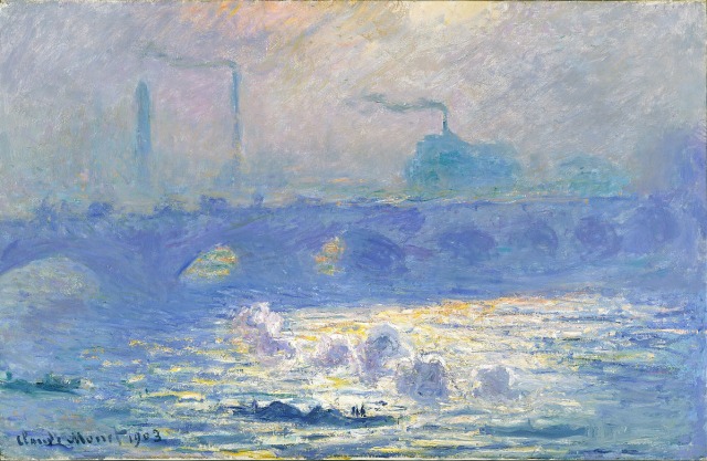 Lukisan Waterloo Bridge' karya Monet. (Foto: wikimedia.org)