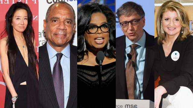 Vera Wang, Kenneth Chenault, Oprah Winfrey, Bill Gates, Arianna Huffington (Foto: dok.Instagram @verawang, Instagram @pharaohphoenix,REUTERS/Lucy Nicholson, AFP/Christof STACHE  Instagram @ariannahuff)