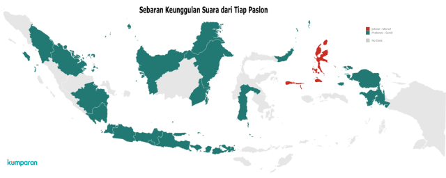 Sebaran sementara. (Foto: kumparan)
