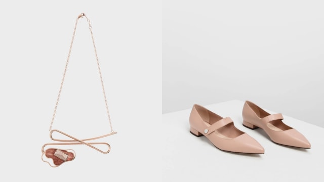 Aksesori dan sepatu berwarna peach bisa membantu meningkatkan rasa percaya diri saat wawancara kerja. (Foto: dok. Charles & Keith)