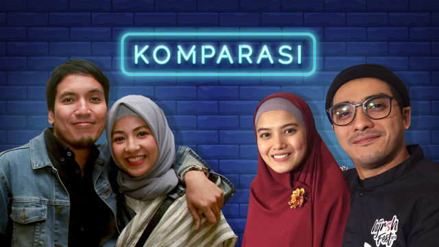 Komparasi pasangan Desta-Natasha Rizky dan Ricky Harun-Herfiza. (Foto: Infograrik: Putri Sarah Arifira.)