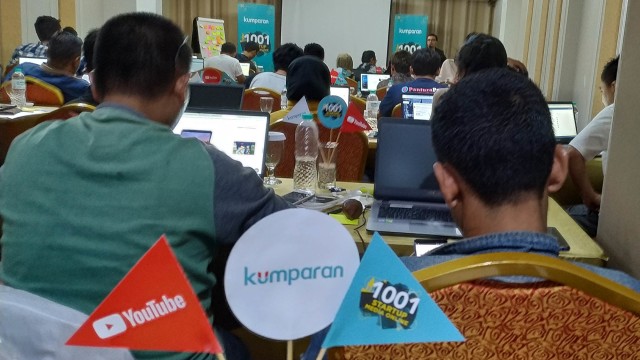 Pemateri membekali peserta program Kumparan 1001 Media Online (Foto: Adi Warsidi)