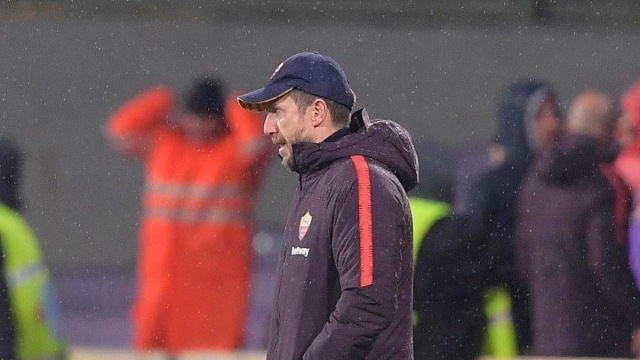 Ekspresi Di Francesco usai Roma dibantai Fiorentina. (Foto: Dok. AS Roma)