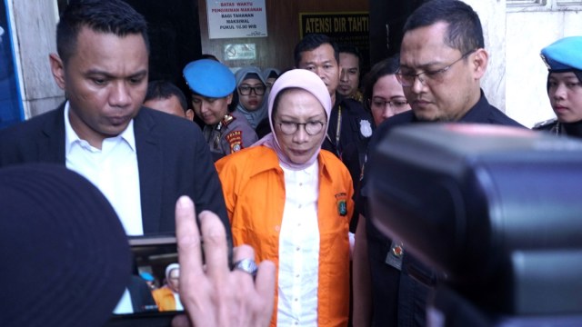 Ratna Sarumpaet di Polda Metro Jaya, Jakarta, Kamis (31/1/2019). (Foto: Nugroho Sejati/kumparan)