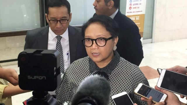 Menteri Luar Negeri RI Retno Mersudi di DPR, Kamis (31/1).  (Foto: Rafyq Panjaitan/kumparan)