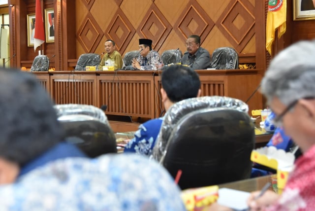 DPRD Kalteng berkunjung ke Pemprov Kalsel membahas optimalisasi pertanian dan peternakan, Kamis (31/1/2019). Foto: Humpro Setdaprov Kalsel
