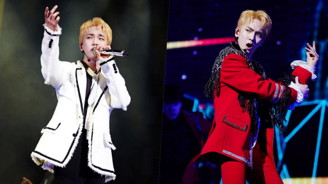 Key SHINee dalam pergelaran konser solo, 'Key Land: Key'. Foto: Twitter/shinee