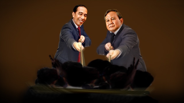 Ilustrasi Lipsus kumparan: Jokowi-Prabowo berebut alumni. Foto: Basith Subastian/kumparan