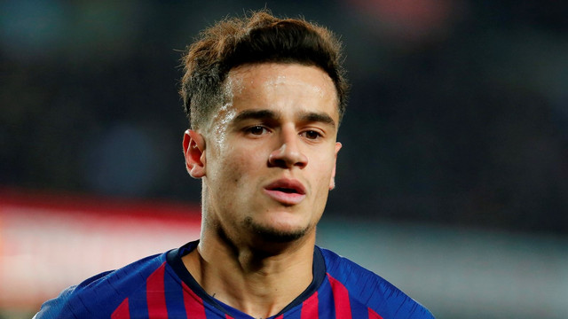 Philippe Coutinho di laga vs Real Madrid. Foto: AFP/Pau Barrena