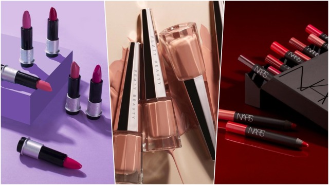 Rekomendasi lipstik matte terfavorit. Foto: Instagram/@makeupforeverofficial dan dok. Fenty Beauty, NARS