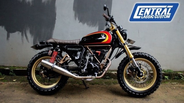 Modifikasi Honda MegaPro jadi bergaya Tracker Foto: dok. Central Classic Custom
