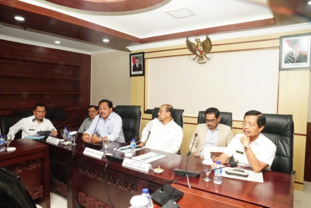 Gubernur Kepulauan Riau, Nurdin Basirun menyampaikan  pendapat di hadapan DPD RI (Foto: Dok. Humas Pemprov Kepri)