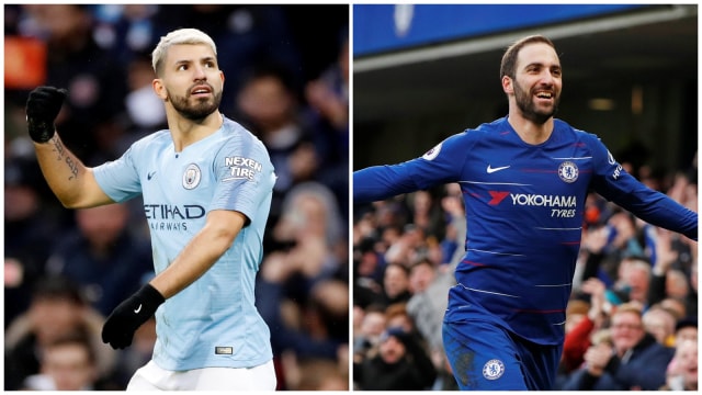 Sergio Aguero dan Gonzalo Higuain. Foto: Composite/Reuters