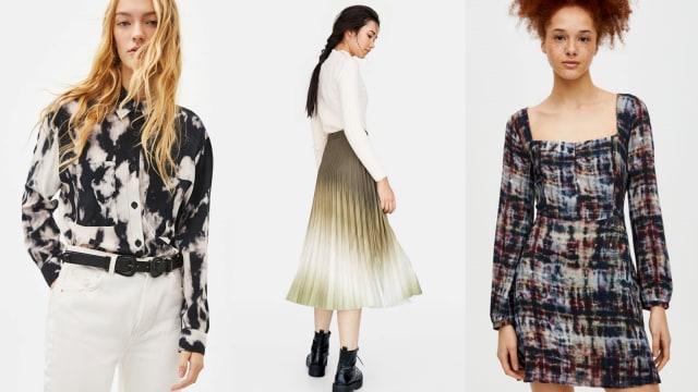 Rekomendasi baju motif tie dye. Foto: dok. Bershka, Stradivarius, Pull & Bear