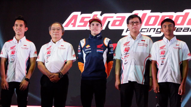 Marc Marquez di peluncuran motor baru Honda di Bandung, Jawa Barat. Foto: Aditya Pratama Niagara/kumparan