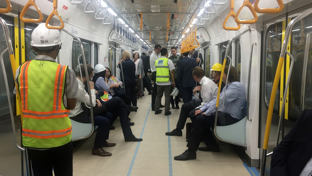Dubes Uni Eropa Jajal MRT Jakarta, Selasa (12/2). Foto: Moh. Fajri/kumparan