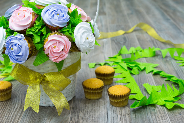 Buket bunga dari cupcake Foto: Shutterstock
