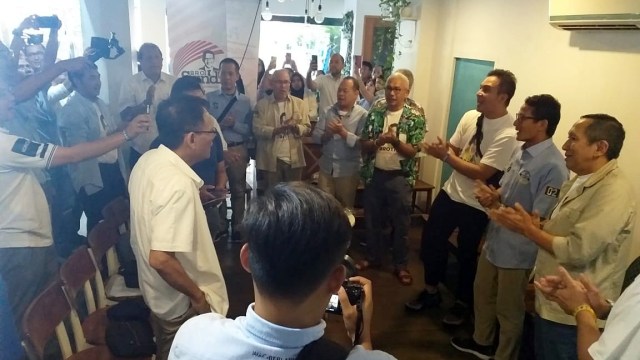Suasana Deklarasi alumni Pangudi Luhur untuk Cawapres nomor urut 02, Sandiaga Uno, Rabu (13/2). Foto: Paulina Herasmaranindar/kumparan