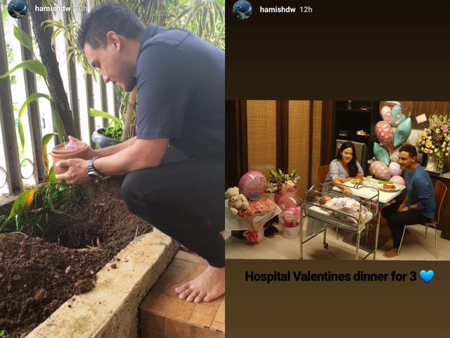 Potret Hamish Daud bersama Raisa dan anaknya Foto: Instagram Story: @hamishdw.