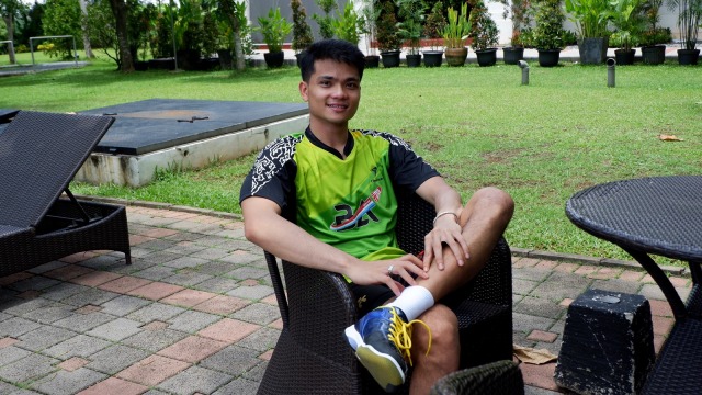 Ricky Karanda Suwardi bela PB Berkat Abadi jelang Djarum Superliga Badminton 2019. Foto: Dok. PB Berkat Abadi