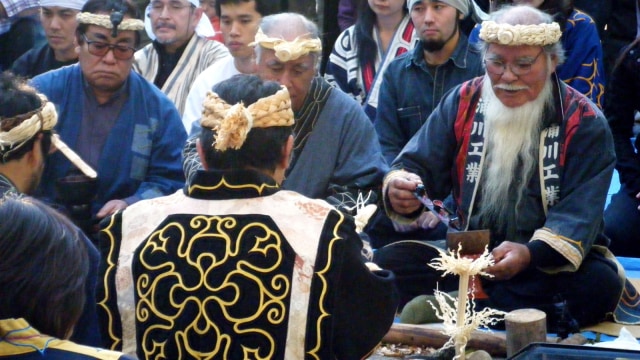 Ritual agama Suku Ainu. Foto: AFP/SCILLA ALECCI