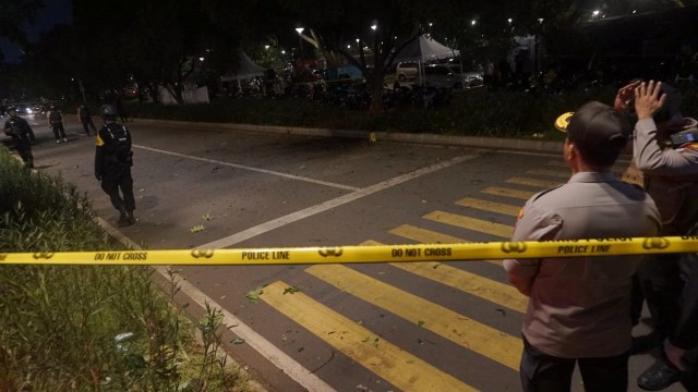 Kondisi di lokasi ledakan di Parkir Timur Senayan. Foto: Iqbal Firdaus/kumparan