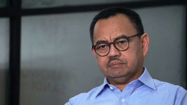 Direktur Materi dan Debat BPN Prabowo-Sandi, Sudirman Said, saat di konferensi pers BPN Prabowo-Sandi di Media Center BPN, Jakarta, Senin (18/2). Foto: Nugroho Sejati/kumparan