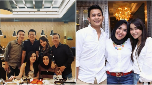 Potret keakraban Nanda Fachrizal bersama keluarga besar Ayu Ting Ting. Foto: (Instagram/syifaasyifaaa)