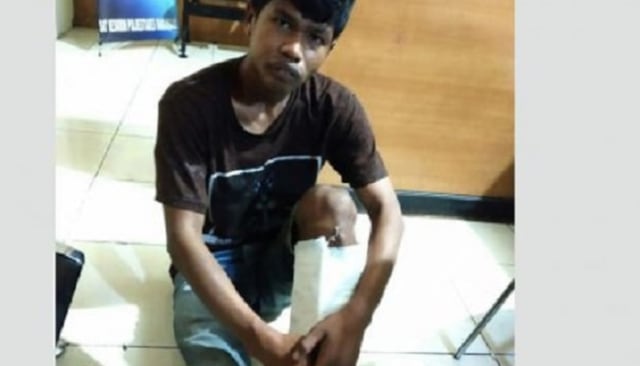  Aco alias Pengkong pelaku pembegal tangan Imran mahasiswa di Makassar (Makassar Indeks).