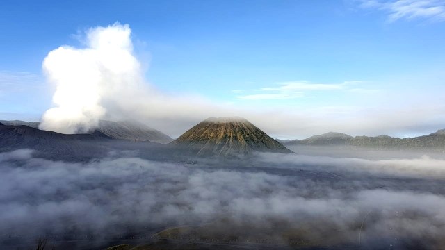 Kondisi Gunung Bromo, Rabu (20/02/2019). Foto: Dok Pribadi/Sigit Pramono