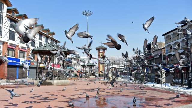 Suasana di Kota Kashmir. Foto: AFP/TAUSEEF MUSTAFA