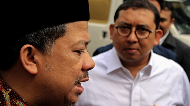 Wakil Ketua DPR Fahri Hamzah (kiri) dan Fadli Zon. Foto: Antara/Putra Haryo Kurniawan