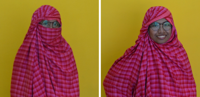 Rimpu Mpida dan Rimpu Colo. Foto: Muhammad Safirah/Info Dompu