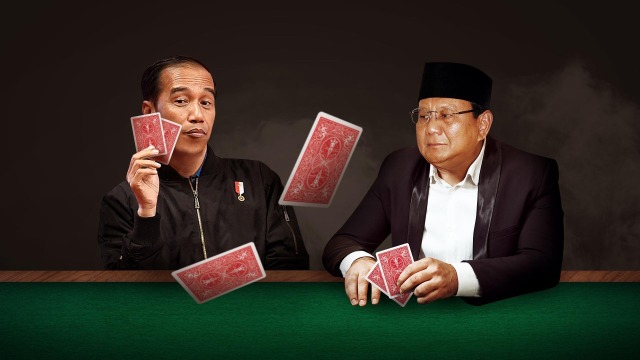 Ilustrasi Lipsus kumparan: Perang Aib Jokowi-Prabowo Foto: Herun Ricky/kumparan