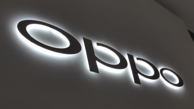Logo Oppo di MWC 2019. Foto: Aditya Panji/kumparan