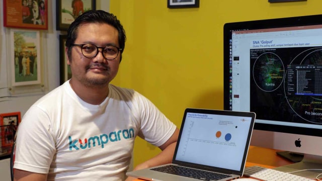 Ismail Fahmi, Analis Media Sosial Drone Emprit. Foto: Fauzan Dwi Anangga/kumparan