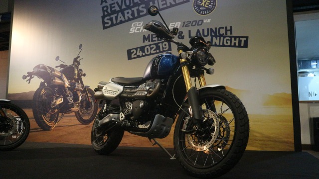 Triumph New Scrambler 1200 XE buat pasar Indonesia. Foto: Ghulam Muhammad Nayazri / kumparanOTO