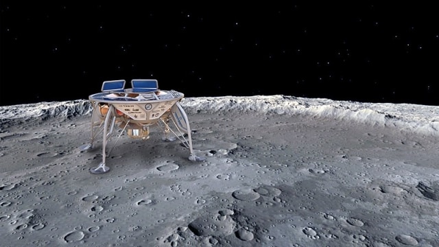 Beresheet, robot penjelajah bulan pertama milik Israel. Foto: Oshratsl via Wikimedia Commons